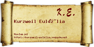 Kurzweil Eulália névjegykártya